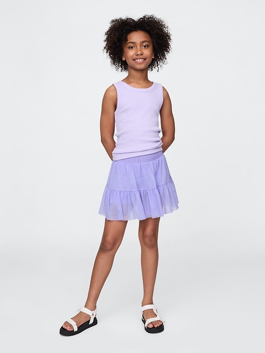 jupe-short facile en maille pour enfants