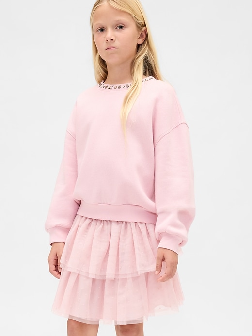jupe en tulle à volants pour enfants