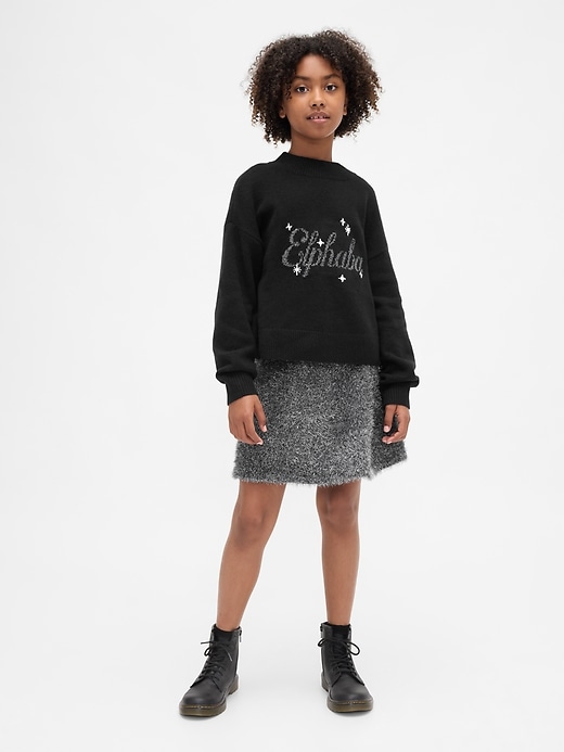 jupe pull à cils à franges pour enfants