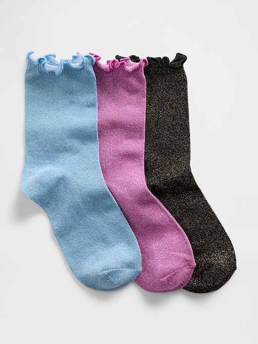 chaussettes montantes scintillantes pour enfants paquet de 3