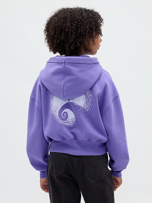 sweat à capuche court vintage doux gap × disney lÉtrange noël de monsieur jack de tim burton