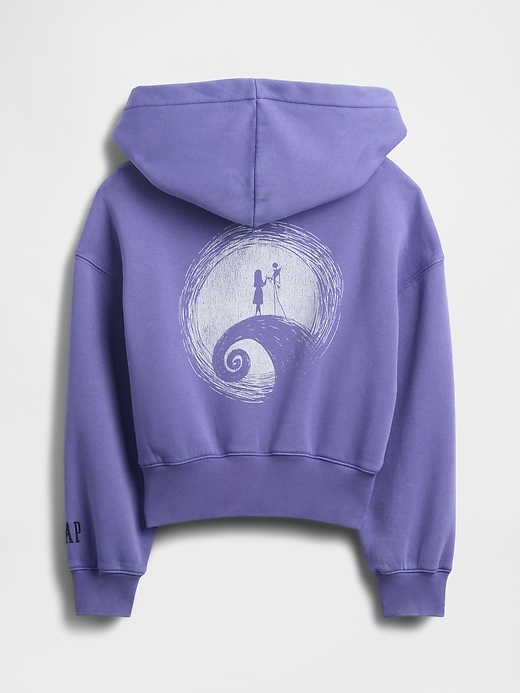 sweat à capuche court vintage doux gap × disney lÉtrange noël de monsieur jack de tim burton