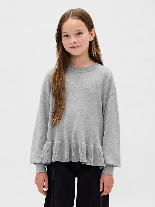 pull péplum décontracté pour enfants