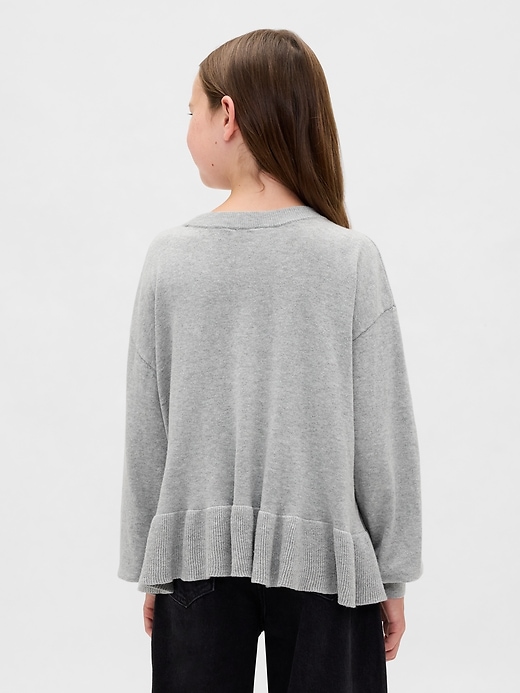 pull péplum décontracté pour enfants