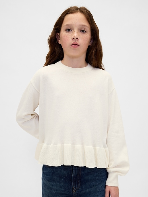 pull péplum décontracté pour enfants