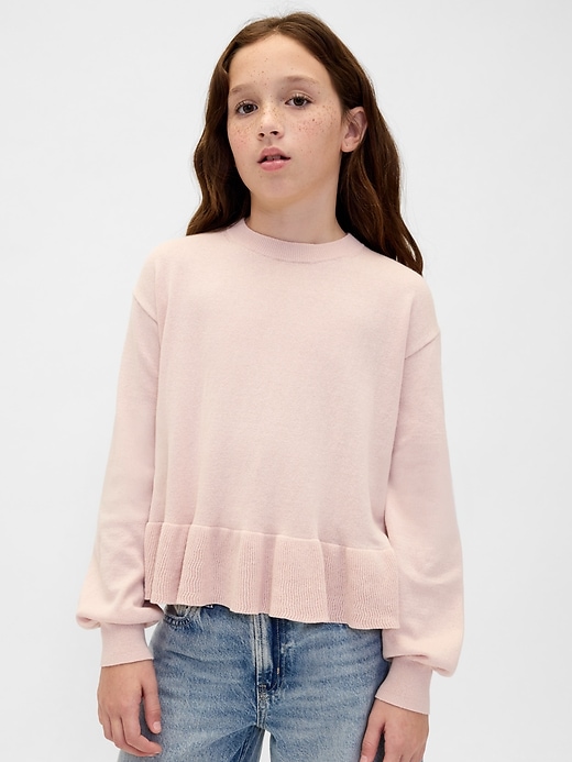 pull péplum décontracté pour enfants