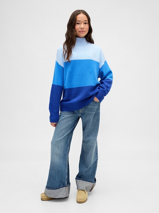 pull tunique à rayures cashsoft pour enfants