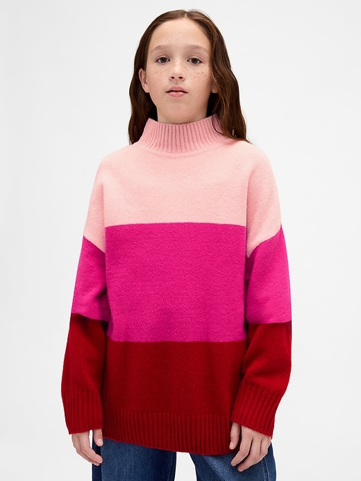pull tunique à rayures cashsoft pour enfants