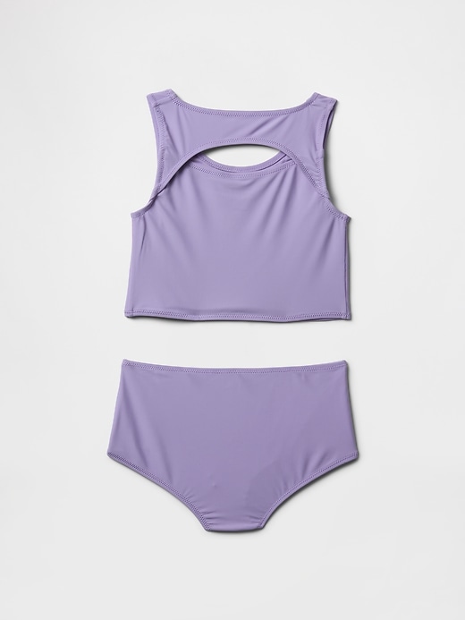 maillot de bain deux pièces tankini pour enfants avec découpes