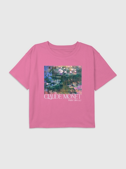 t-shirt court à motif monet garden pour enfants