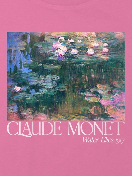 t-shirt court à motif monet garden pour enfants