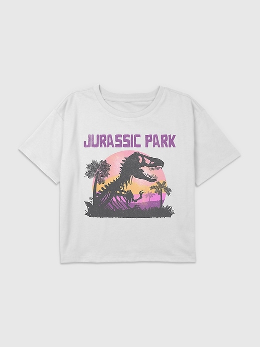 t-shirt court à motif jurassic park pour enfants