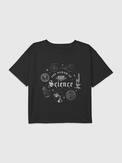 t-shirt court à motif « le pouvoir de la science » pour enfants