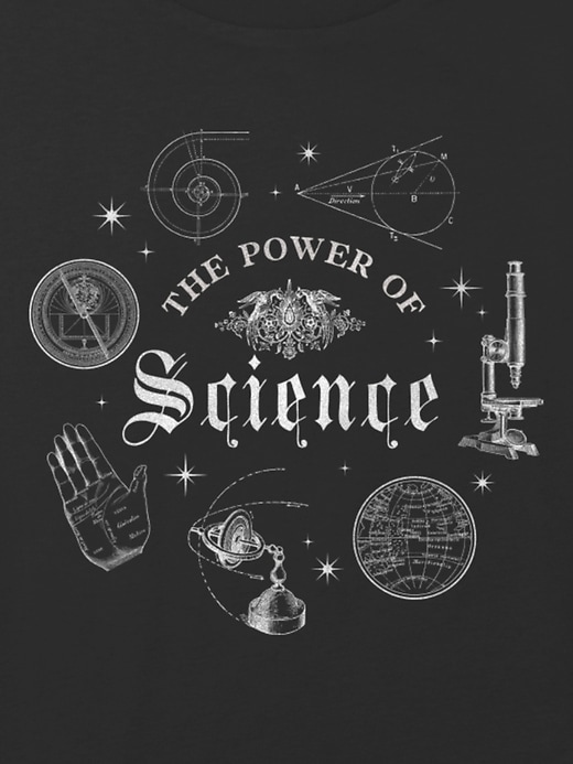 t-shirt court à motif « le pouvoir de la science » pour enfants