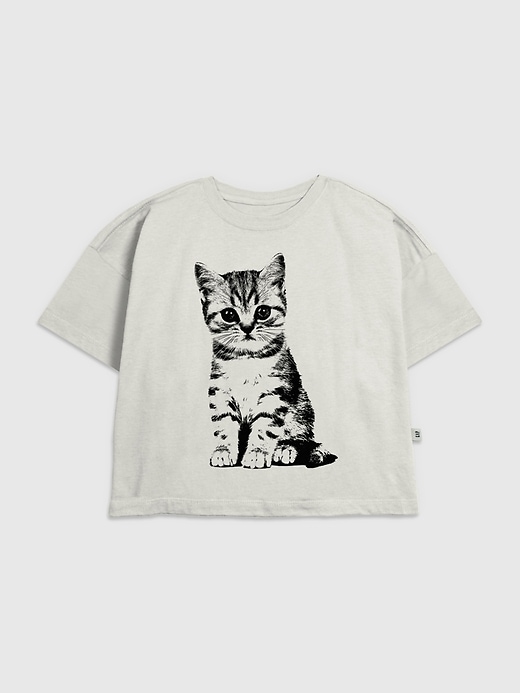t-shirt graphique enfant chaton pop art