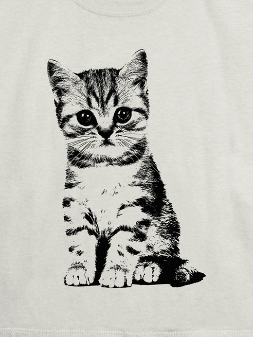 t-shirt graphique enfant chaton pop art