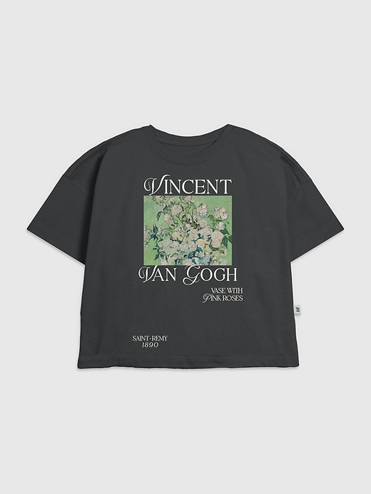 t-shirt graphique van gogh roses roses pour enfants