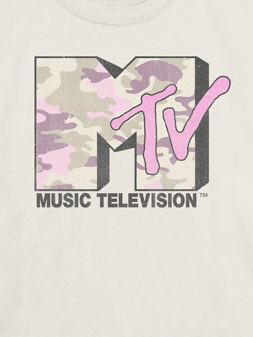 t-shirt graphique camouflage rose mtv pour enfants