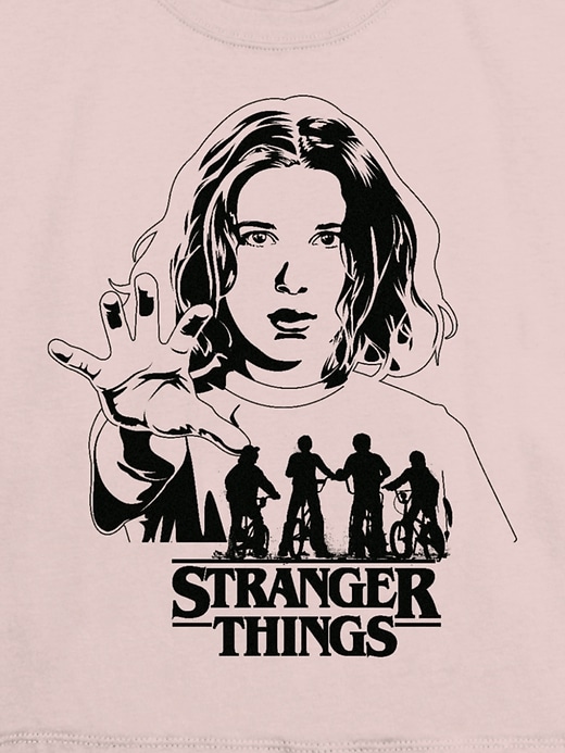t-shirt graphique stranger things hawkins bike ride pour enfants