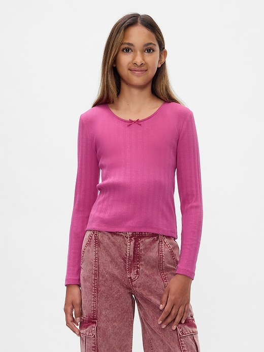 t-shirt enfant en pointelle