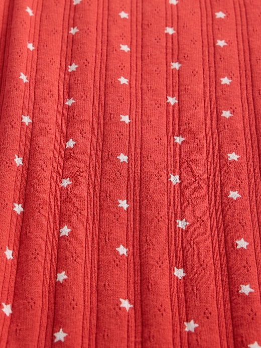 t-shirt enfant à bordure en dentelle ajourée