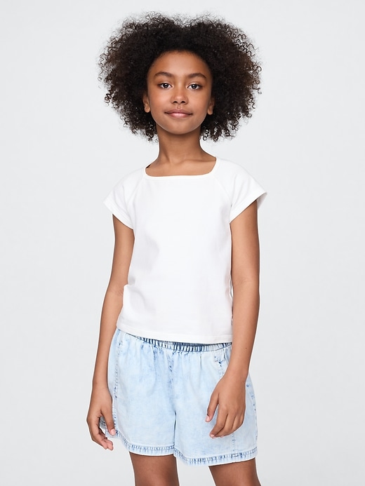 t-shirt enfant à col carré