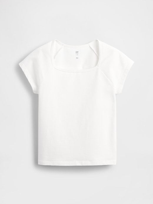 t-shirt enfant à col carré