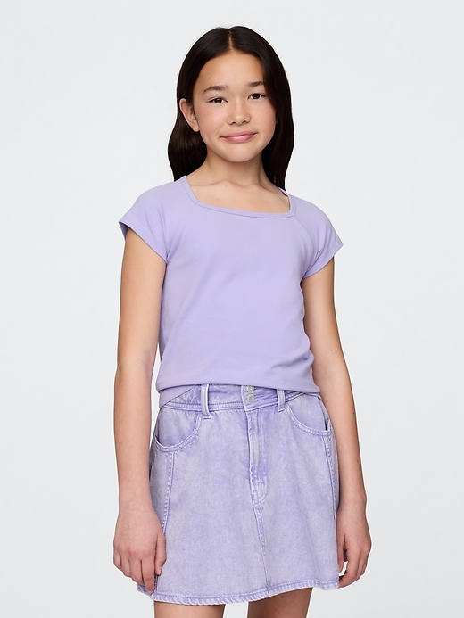 t-shirt enfant à col carré