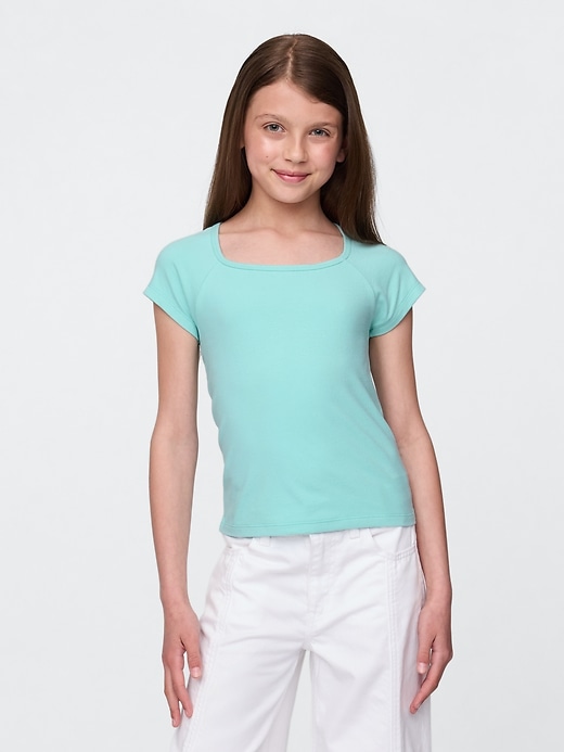 t-shirt enfant à col carré