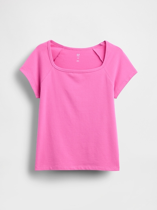 t-shirt enfant à col carré