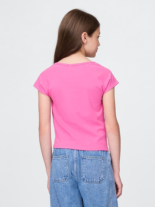 t-shirt enfant à col carré