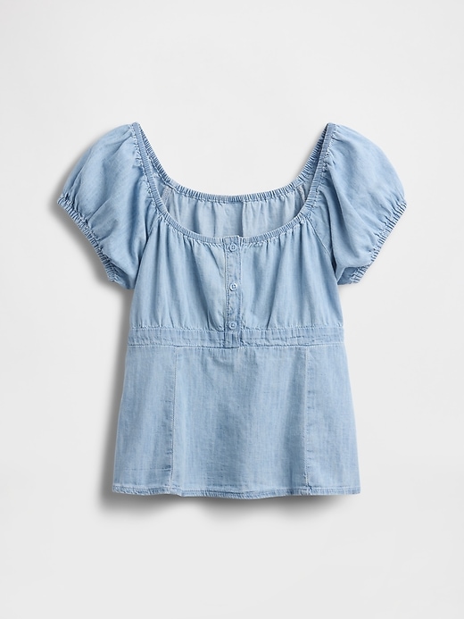 haut babydoll en jean pour enfant