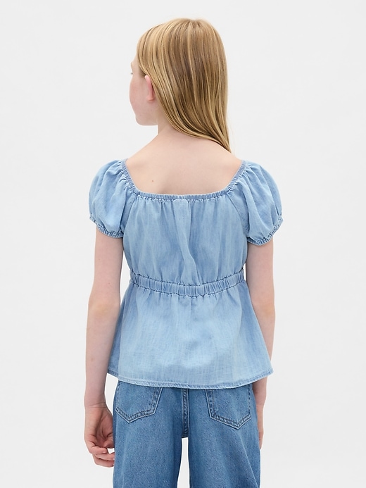 haut babydoll en jean pour enfant