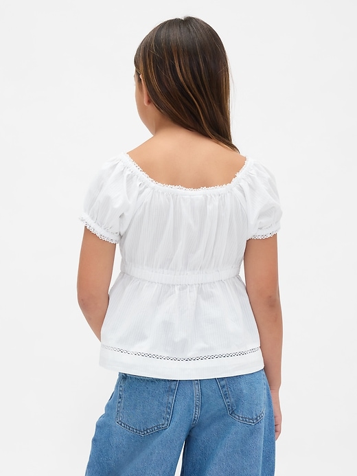 haut ajusté à manches bouffantes pour enfants