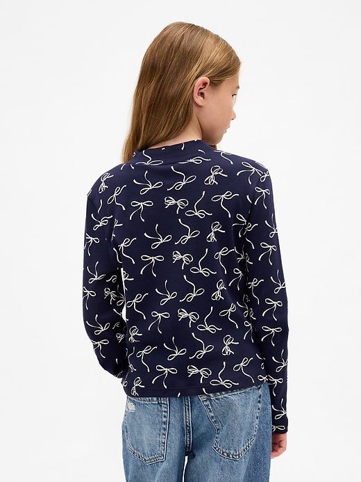 t-shirt à col montant côtelé pour enfants