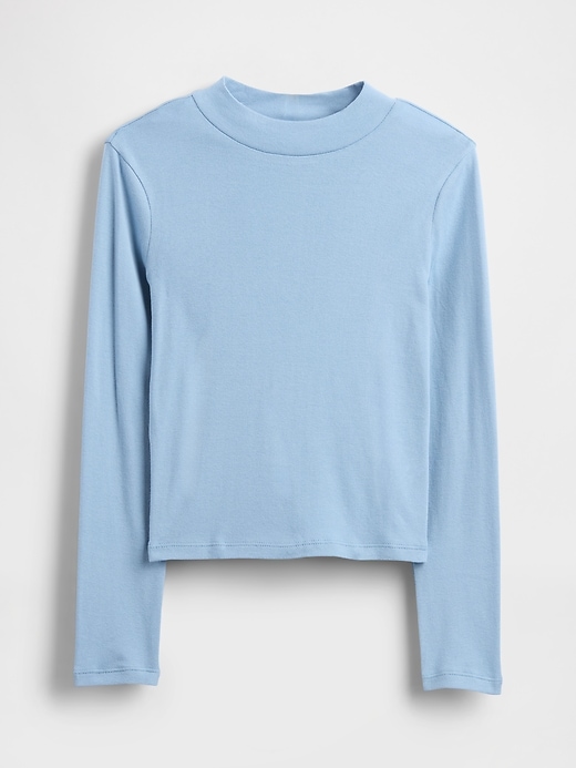 t-shirt à col montant côtelé pour enfants
