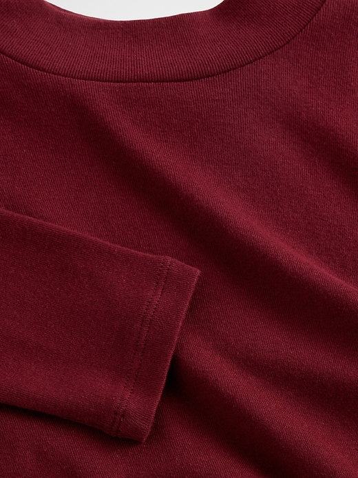 t-shirt à col montant côtelé pour enfants