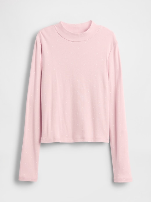 t-shirt à col montant côtelé pour enfants