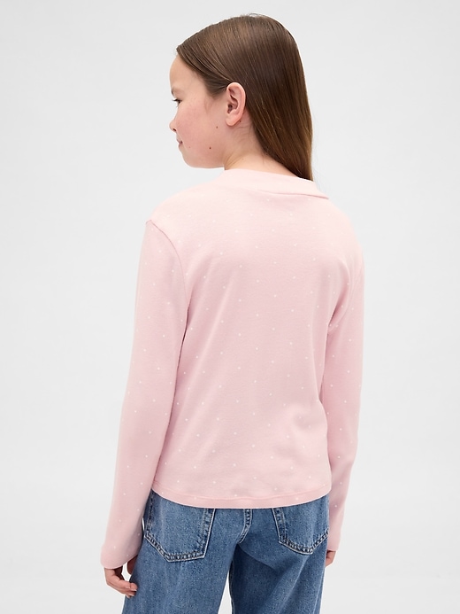 t-shirt à col montant côtelé pour enfants