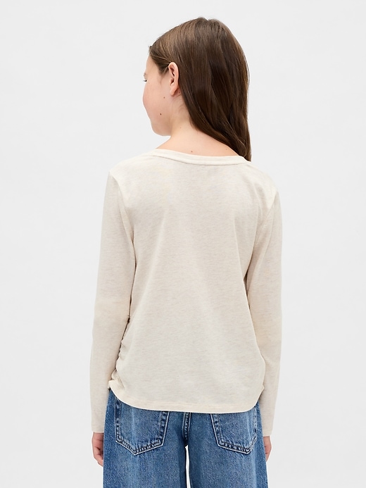 t-shirt froncé sur le côté pour enfants