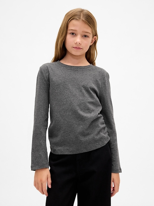 t-shirt froncé sur le côté pour enfants