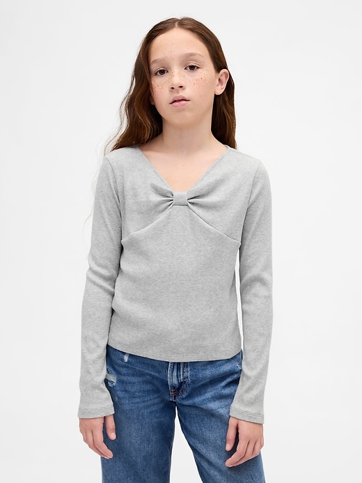 t-shirt enfant à col nœud