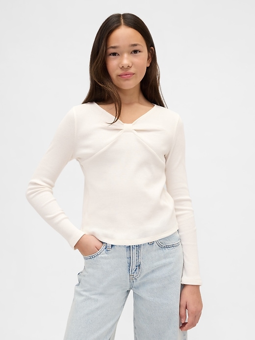 t-shirt enfant à col nœud