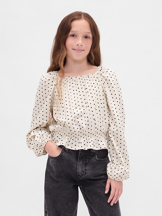 haut péplum froissé pour enfant