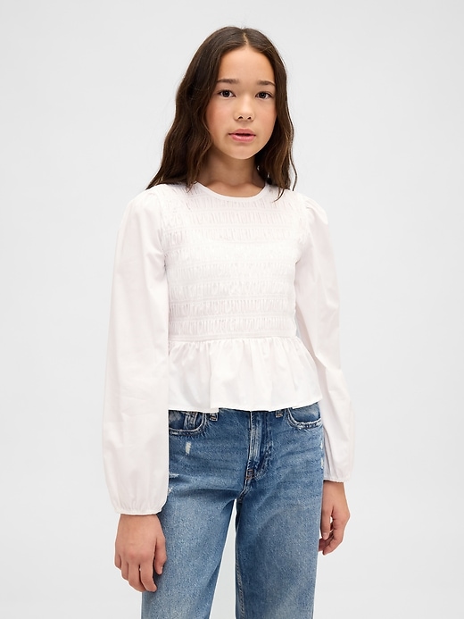 haut péplum smocké pour enfant