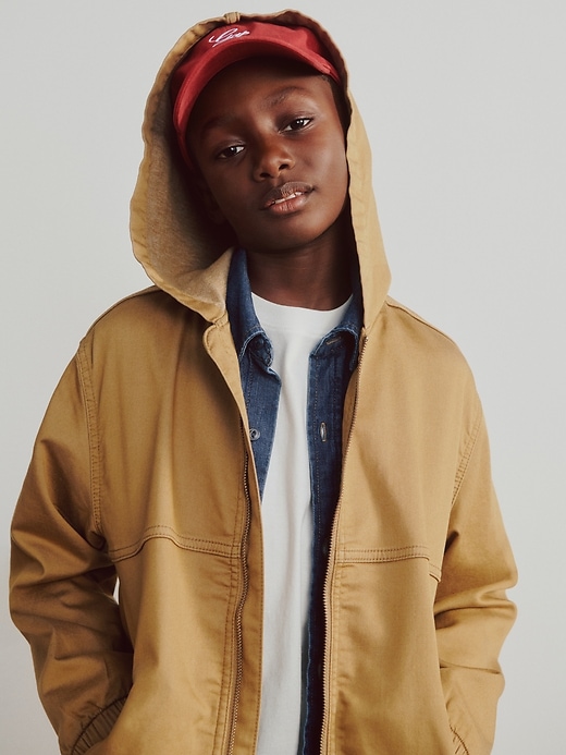 veste en jean tricotée pour enfants