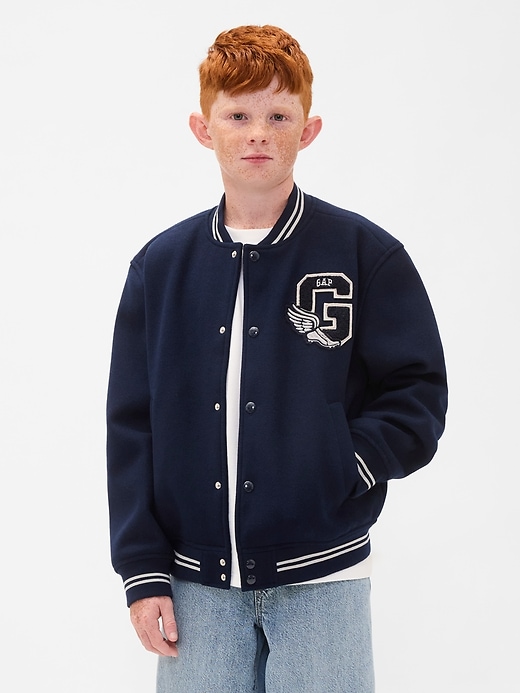 veste bomber à logo universitaire pour enfants