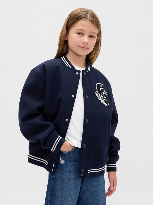 veste bomber à logo universitaire pour enfants