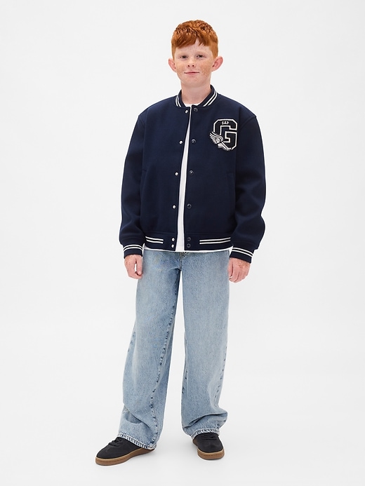 veste bomber à logo universitaire pour enfants