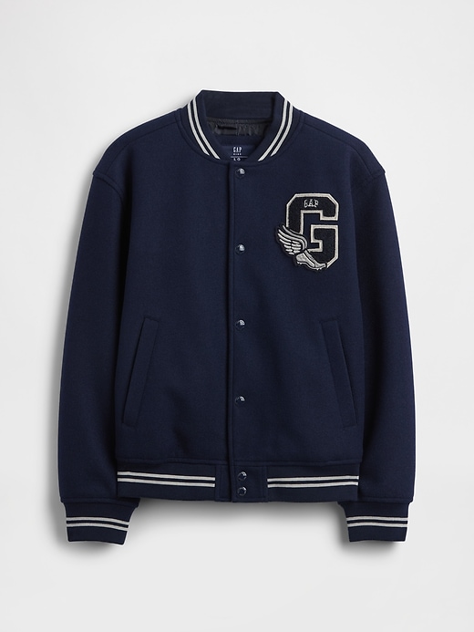 veste bomber à logo universitaire pour enfants
